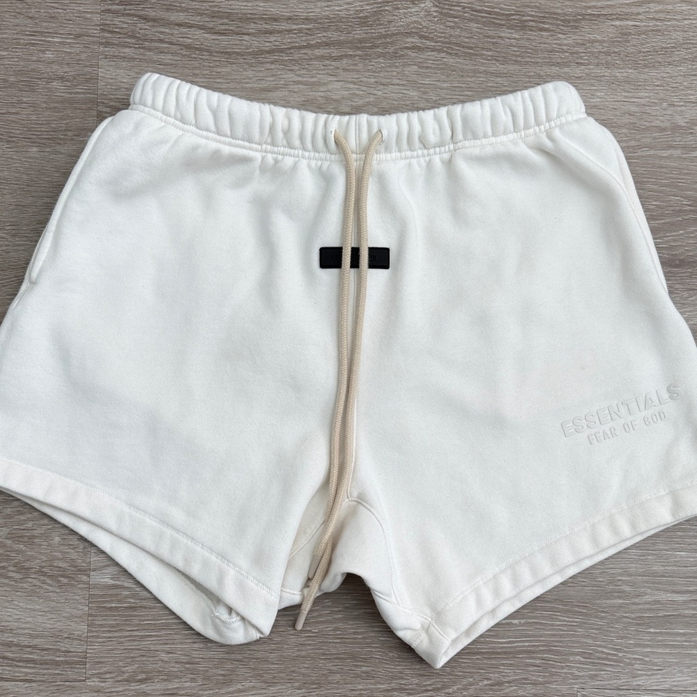 Essentials Men’s White Athletic Shorts